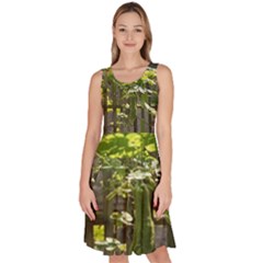 Bitter Melon Knee Length Skater Dress With Pockets by artworkshop
