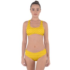 Polkadot Gold Criss Cross Bikini Set by nate14shop