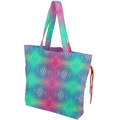 Infinity Circles Drawstring Tote Bag by Thespacecampers