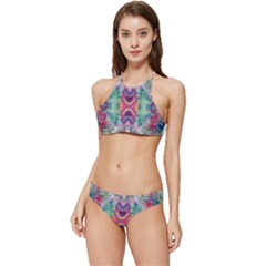 Painted Flames Symmetry Iv Banded Triangle Bikini Set by kaleidomarblingart