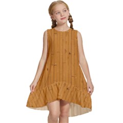 Hardwood Vertical Kids  Frill Swing Dress by artworkshop