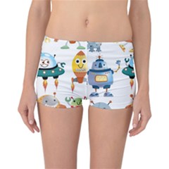 Vector-set-funny-robots-cartoon Reversible Boyleg Bikini Bottoms by Jancukart
