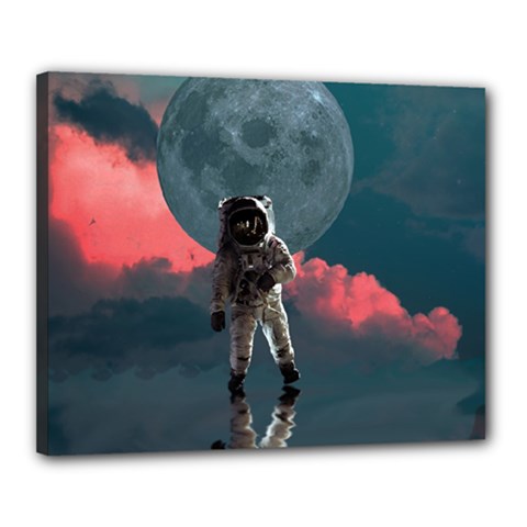 Astronaut-moon-space-nasa-planet Canvas 20  X 16  (stretched) by Jancukart