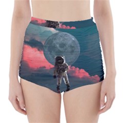 Astronaut-moon-space-nasa-planet High-waisted Bikini Bottoms by Jancukart