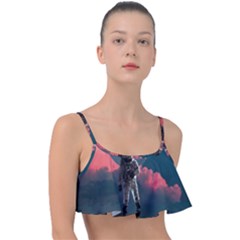 Astronaut-moon-space-nasa-planet Frill Bikini Top by Jancukart