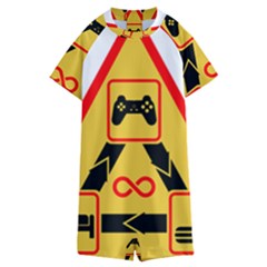 Gamer-geek-video-game-sign-fan Kids  Boyleg Half Suit Swimwear by Jancukart