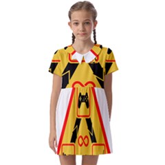Gamer-geek-video-game-sign-fan Kids  Asymmetric Collar Dress by Jancukart