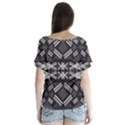 Abstract pattern geometric backgrounds  V-Neck Flutter Sleeve Top View2