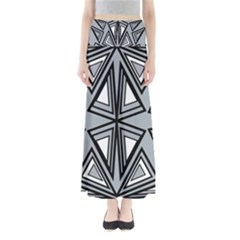 Abstract Pattern Geometric Backgrounds   Full Length Maxi Skirt by Eskimos