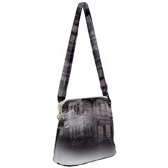 Haunted-night Building Zipper Messenger Bag by Jancukart