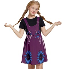 Folk Flowers Print Floral Pattern Ethnic Art Kids  Apron Dress by Eskimos