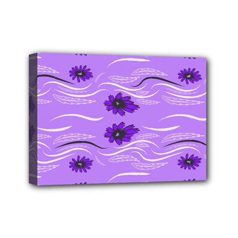 Folk Flowers Print Floral Pattern Ethnic Art Mini Canvas 7  X 5  (stretched) by Eskimos