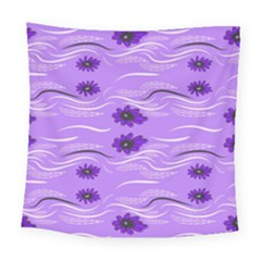 Folk Flowers Print Floral Pattern Ethnic Art Square Tapestry (large) by Eskimos