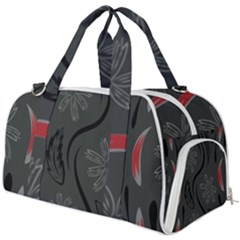 Folk Flowers Print Floral Pattern Ethnic Art Burner Gym Duffel Bag by Eskimos