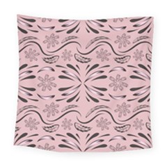 Folk Flowers Print Floral Pattern Ethnic Art Square Tapestry (large) by Eskimos