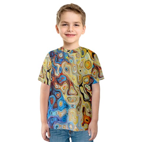 Colorful Structure Kids  Sport Mesh Tee by artworkshop