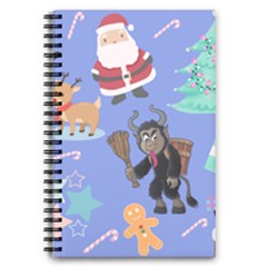 Blue Krampus Christmas 5 5  X 8 5  Notebook by NerdySparkleGoth