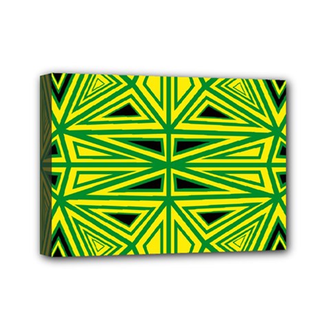 Abstract Pattern Geometric Backgrounds Mini Canvas 7  X 5  (stretched) by Eskimos