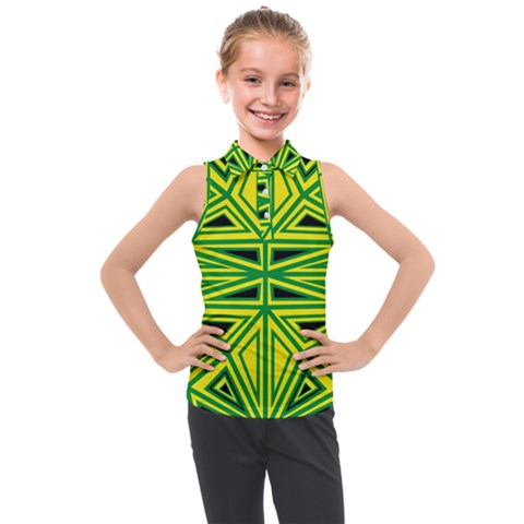 Abstract Pattern Geometric Backgrounds Kids  Sleeveless Polo Tee by Eskimos