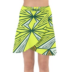 Abstract Pattern Geometric Backgrounds  Wrap Front Skirt by Eskimos