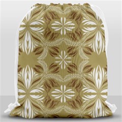Folk Flowers Print Floral Pattern Ethnic Art Drawstring Bag (large) by Eskimos