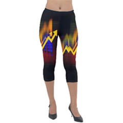 Logo-finance-economy-statistics Lightweight Velour Capri Leggings  by Jancukart