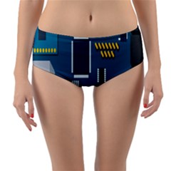 Amphisbaena Two Platform Dtn Node Vector File Reversible Mid-waist Bikini Bottoms by Sapixe