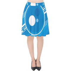 Background-blue-modern-creative Velvet High Waist Skirt by Jancukart