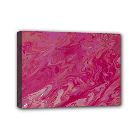 My Pour Cup Painting 1 Cbdoilprincess  Mini Canvas 7  X 5  (stretched) by CBDOilPrincess1