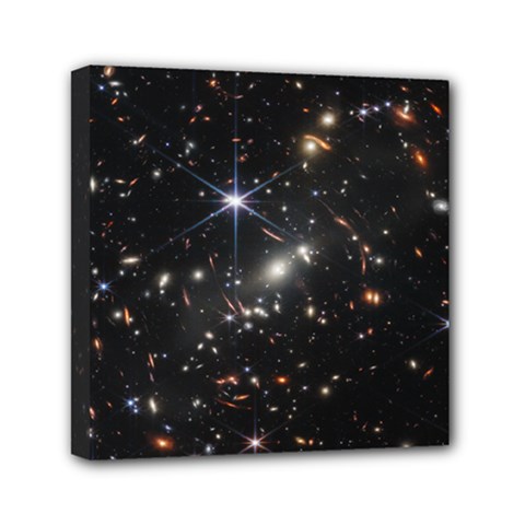 James Webb Space Telescope Deep Field Mini Canvas 6  X 6  (stretched) by PodArtist