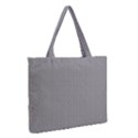 Soot Black and White Handpainted Houndstooth Check Watercolor Pattern Zipper Medium Tote Bag View2