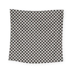 Black And White Watercolored Checkerboard Chess Square Tapestry (small) by PodArtist