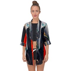 Art-modern-painting-background Open Front Chiffon Kimono by Jancukart