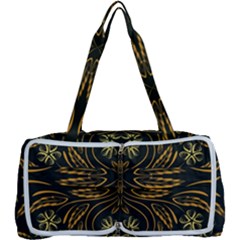 Folk Flowers Print Floral Pattern Ethnic Art Multi Function Bag by Eskimos