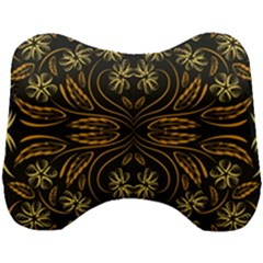 Folk Flowers Print Floral Pattern Ethnic Art Head Support Cushion by Eskimos