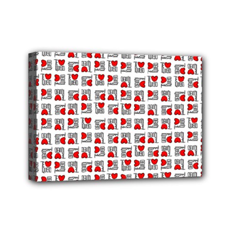 Spanish Love Phrase Motif Pattern Mini Canvas 7  X 5  (stretched) by dflcprintsclothing