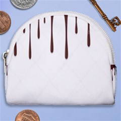 Illustration-chocolate-dropping-chocolate-background-vector Horseshoe Style Canvas Pouch by nate14shop