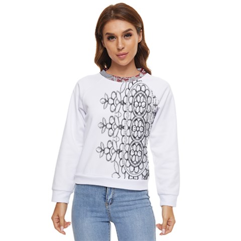 Im Fourth Dimension Black White 7 Women s Long Sleeve Raglan Tee by imanmulyana