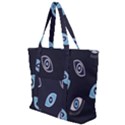 Eyes Evil Eye Blue Pattern Design Zip Up Canvas Bag View1