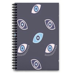 Eyes Evil Eye Blue Pattern Design 5 5  X 8 5  Notebook by artworkshop