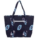Eyes Evil Eye Blue Pattern Design Zip Up Canvas Bag View3