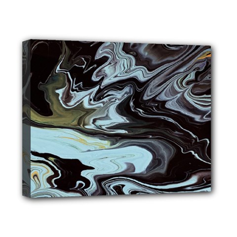 Abstract Painting Black Canvas 10  X 8  (stretched) by nateshop