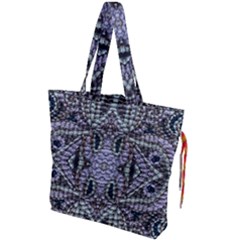 Abstract Kaleido Drawstring Tote Bag by kaleidomarblingart