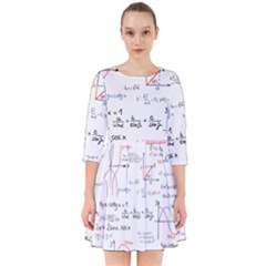 Math Formula Pattern Smock Dress by Sapixe