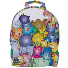 Cats Cartoon Cats Colorfulcats Mini Full Print Backpack by Sapixe
