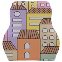 Houses City Architecture Building Car Seat Velour Cushion  by Sapixe