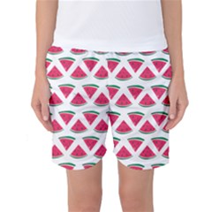 Illustration Watermelon Fruit-food Melon Women s Basketball Shorts by Sapixe