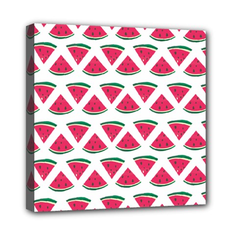 Illustration Watermelon Fruit Food Melon Mini Canvas 8  X 8  (stretched) by Sapixe