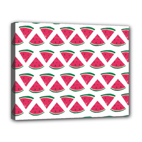 Illustration Watermelon Fruit Food Melon Canvas 14  X 11  (stretched) by Sapixe