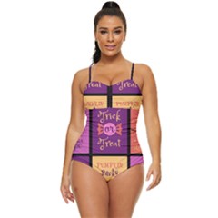 Halloween Cute Cartoon Retro Full Coverage Swimsuit by Sapixe